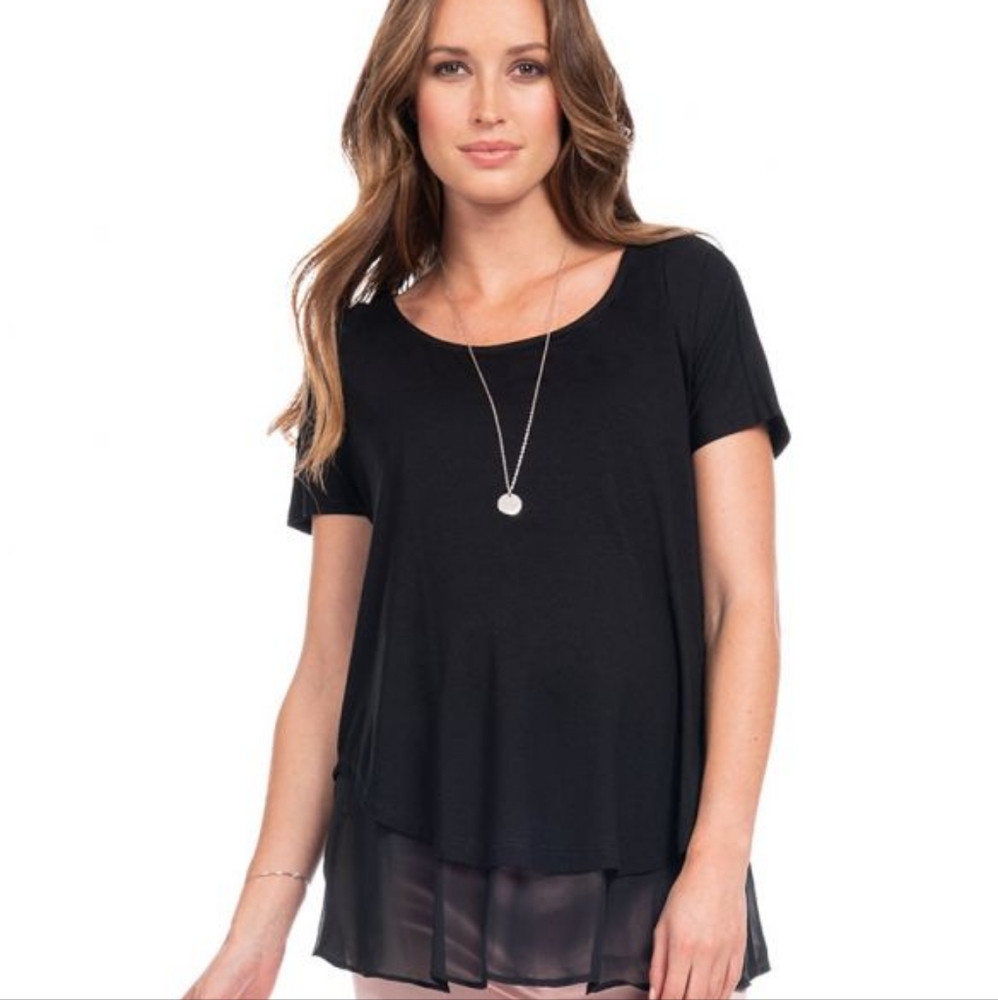 Seraphine double layer maternity and nursing top